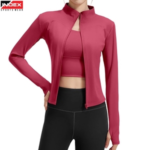 เสื้อแจ็คเก็ตโยคะคุณภาพสูงสำหรับผู้หญิง น้ำหนักเบา ระบายอากาศได้ดี เหมาะสำหรับออกกำลังกาย ฟิตเนส วิ่ง พร้อมฮู้ด เสื้อผ้ากีฬา - Product Image 1