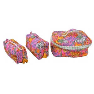 กระเป๋าผ้าคอตตอนสุดหรู3ชิ้นนุ่มและเรียบเนียนพร้อมซิปปิดสำหรับความจุขนาดเล็กถึงปานกลาง - Product Image 1