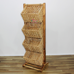 Artex Dong Thap Supports de rangement de cuisine vintage Organisateurs d'épices en jonc de mer et étages de caddie de déjeuner Usine directe - Product Image 3