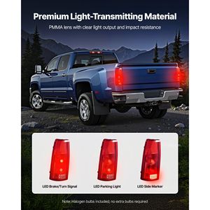 Conjunto de Luces Traseras para Chevy/GMC C/K 1500 2500 3500 1988-1999, Compatible con Sistemas de Iluminación para Camionetas Chevy/GMC Suburban 1500/2500 1992-1999 - Product Image 4