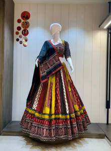 Lehenga Choli Tradicional India con Estampado Digital, Vestido Étnico de Algodón Largo hasta el Suelo para Mujer, Ropa de Boda, Corte Holgado - Product Image 2