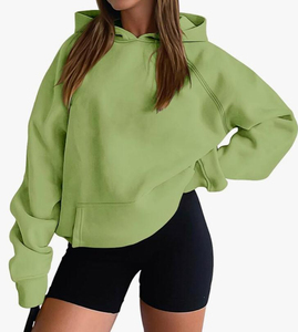 Sudadera con capucha de manga larga para mujer, con bolsillos de forro polar y diseño forrado, nueva sudadera con capucha para mujer para el invierno. - Product Image 1
