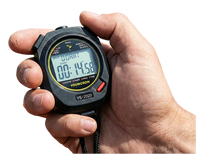 Chronomètre électronique LCD multifonctionnel professionnel pour le sport, étanche, avec mémoire 500/100, en matériau ABS et batterie CR2032