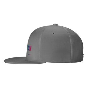 หมวกแก๊ปแบบ snapback 6 แผง ปักลายรุ้งสีเทาด้านหน้า ปรับขนาดได้ ใช้ได้ทั้งชายและหญิง ทำจากผ้าฝ้าย สไตล์ลำลอง - Product Image 3