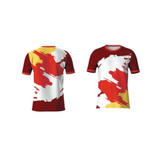 T-shirt uni en sublimation 100% polyester jersey doux, lisse, séchage rapide, respirant, unisexe, adapté à l'impression personnalisée et à la promotion - Product Image 1