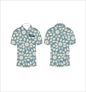 Polo vintage personnalisé à motif floral, polo de golf imprimé, manches courtes, vêtements de sport décontractés pour équipe - Product Image 1