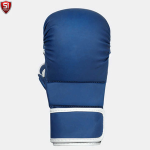 ถุงมือ MMA หนัง PU คุณภาพสูง แบบเปิดนิ้ว ปรับสายรัดข้อมือได้ ปิดด้วยแถบตีนตุ๊กแก บุฟองน้ำ สำหรับศิลปะการต่อสู้ มวย - Product Image 5