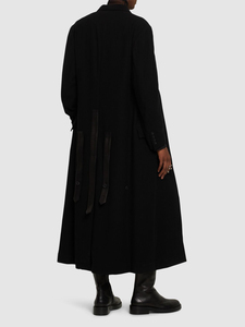 Abrigo Largo Informal de Lana para Hombre con Doble Cuello, Cortavientos de Invierno con Relleno de Algodón, Decoración de Botones, Chaqueta Impermeable para Otoño - Product Image 3