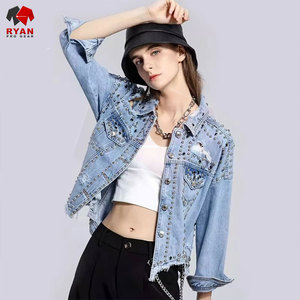 Ryan Pro Gear <b>Customized</b> <b>Denim</b> <b>Jacket</b> For Women Breathable and Comfortable Fabric with <b>Customized</b> Logo OEM Design - Product Image 6