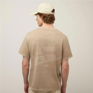 T-shirt décontracté léger effet délavé au soleil avec des caractéristiques de design confortables, t-shirt durable effet délavé au soleil pour hommes - Product Image 5