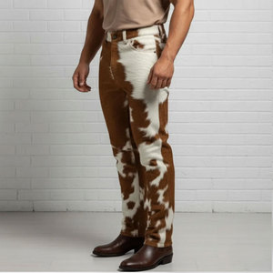 Pantalon en cuir de vachette pour homme, coupe slim, haute qualité, taille personnalisable, léger, respirant, pour l'hiver, sportswear, extérieur, décontracté - Product Image 3