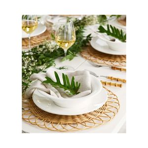Salvamantel de ratán para colgar en la pared, diseño tradicional chino, duradero, ecológico, para bodas, 32-36 cm de diámetro, 99GD - Product Image 2