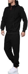 Men Tracksuit Black Half-<b>Zip</b> Stand Collar Solid Color Side Pockets Polyester Casual Wear Autumn Style Full Sleeve Regular Fit - Product Image 5