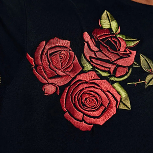 T-shirt en chenille surdimensionné de qualité supérieure, broderie personnalisée, tee-shirt en coton unisexe, vêtements de mode streetwear - Product Image 5