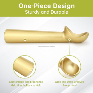 Cuchara de Café Moderna de Aluminio Resistente, Ecológica, Chapada en Oro, de 3 mm de Grosor, Cuchara de Metal Duradera, Antiadherente, Anticongelante - Product Image 4