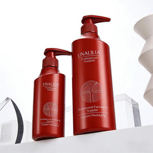 5oz 8oz 10oz Red PET Plastic Lotion <b>Pump</b> <b>Bottle</b> for Shampoo Conditioner Hair Care Custom Cosmetic Packaging Container - Product Image 6