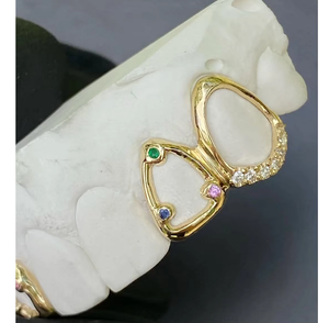 กริลล์ซเพชรแบบ Iced Out ครอบฟันสั่งทำพิเศษ เครื่องประดับฮิปฮอปสุดหรูสำหรับผู้ชายและผู้หญิง - Product Image 2