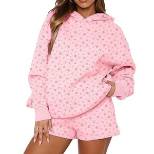 Women's Green 2 Piece <b>Knitted</b> Shorts <b>Set</b> Crew Neck Long Sleeve Casual Loose Fit Solid Color Spring Summer Outfit - Product Image 6