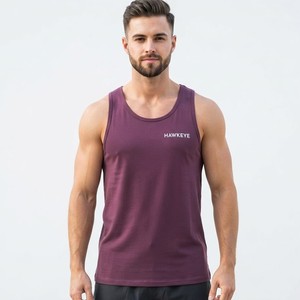 2026 100% Cotton Polyester Made Men's T-Shirts Without Sleeve Most Selling High Stretchable Jerseys Tank Tops <b>Vests</b> For Male - Product Image 5