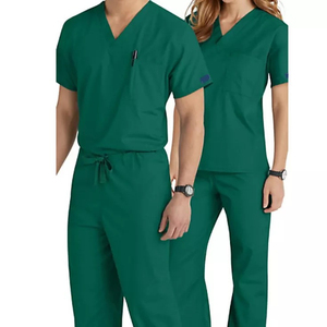 Best Quality <b>Doctors</b> and Nurses Unisex Cotton Satin Scrub Nursing Uniform <b>Sets</b> Hospital Suit - Product Image 2