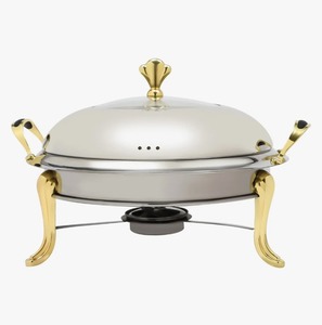Trendy 14 Round Chafing Dish 2 Quart Stainless Steel <b>Buffet</b> Food <b>Warmer</b>, Round Chafer Set At Cheap Price - Product Image 5