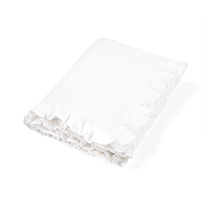 Eco-Friendly 100% Cotton Spring & Autumn <b>Knitted</b> Baby <b>Blanket</b> Solid Color Cute Design Machine Washable Customizable - Product Image 1