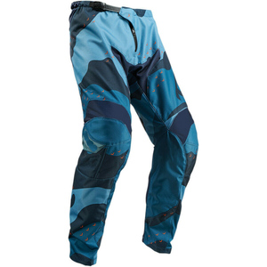 Pantalones de Motocross para Hombre, Pantalones de Motocicleta de Cuero Vacuno Negro con Gráficos Sublimados Transpirables y Resistentes a la Decoloración - Product Image 1