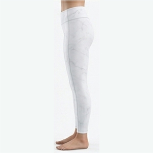 Leggings respirants et sportifs pour femmes, taille haute, longueur intégrale, imprimé marbré, extensibles, tricotés en Spandex et Polyester, style basique toutes saisons - Product Image 4