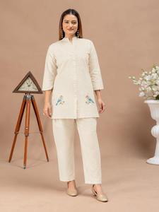 <b>women</b> digital print cotton <b>kurta</b> regular fit mid length ethnic kurti ladies casual party wear outfit all season daily dress - Product Image 2