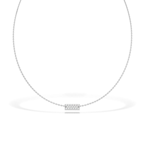 Elegante collar de diamantes, collar con diamantes creados en laboratorio con cadena, collar de diamantes de corte redondo para mujer, de proveedor indio. - Product Image 2