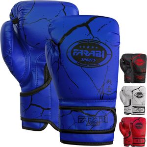 ถุงมือชกมวย Farabi Sports ขายส่ง ถุงมือฝึกซ้อมศิลปะการต่อสู้ MMA มวยไทย แบบติดตีนตุ๊กแก หนัง PU ผลิตตามสั่ง - Product Image 1