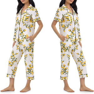 Conjunto de Dos Piezas 100% Algodón, Elegante y Lujoso para Mujer, Primavera/Verano '2026, Camisón, Pijama, Ropa de Dormir, Personalizable, Transpirable - Product Image 1