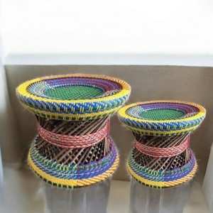 Multifunctional Eco-Friendly Decorative Natural Rope Woven Wood Farmhouse Home <b>Stool</b> <b>Ottoman</b> Space Saving Apartment Living Park - Product Image 4
