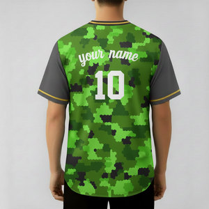 Camisetas de Béisbol Personalizadas con Logotipo Bordado en Sarga, Nombre del Equipo, Ropa Deportiva, Camiseta con Botones, Tallas Grandes para Hombre, 100% Poliéster de Secado Rápido - Product Image 3