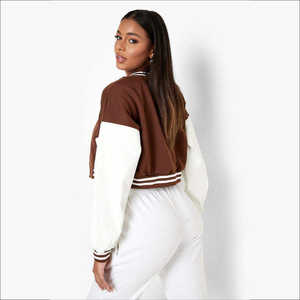 Nouvelle veste universitaire personnalisable avec logo pour femmes, fabricant professionnel, design unique, manches longues. - Product Image 5