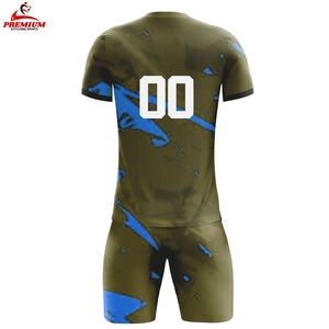 Maillot de football OEM à séchage rapide, uniformes de football pour adultes, impression numérique personnalisée, vêtements de sport pour hommes, 100% polyester, short personnalisable - Product Image 4