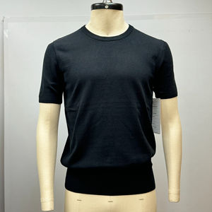 เสื้อถักแบบสวมหัวคอกลมสำหรับผู้ชายและผู้หญิงเสื้อถักแบบสวมหัวคอกลมแขนยาวแบบพอดีตัวปกติเนื้อนุ่มบาง - Product Image 5