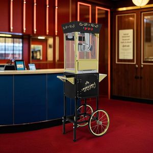 Carrello Vintage per Macchina Popcorn da 12oz con Pentola in Acciaio Inossidabile e Motore, Stile Cinema - Product Image 5