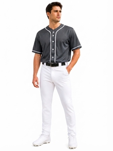 Ensemble de vêtements de sport de baseball personnalisable, maillot respirant et pantalon assorti pour les activités d'équipe professionnelles - Product Image 4
