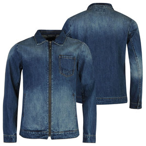 Chaqueta de Mezclilla Acolchada Personalizada con Cierres Extra Grandes y Mangas Largas, Chaqueta de Invierno de Mezclilla Vintage Personalizada para Hombre - Product Image 3