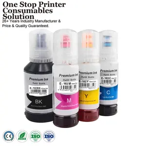 Mürekkep güç 102 Premium renk uyumlu toplu şişe için su bazlı dolum mürekkebi Epson Ecotank ET-2750 ET-3750 yazıcı