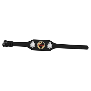 Nouvelle ceinture de championnat haut de gamme avec emblème globe, ceinture de titre en cuir noir de qualité supérieure pour les sports et événements - Product Image 4
