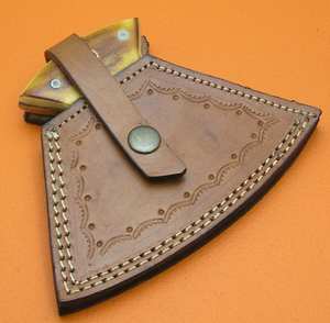 Hache Ulu professionnelle faite à la main en acier à haute teneur en carbone avec manche en bois de rose, hache à pizza, qualité industrielle, cadeau d'anniversaire - Product Image 5