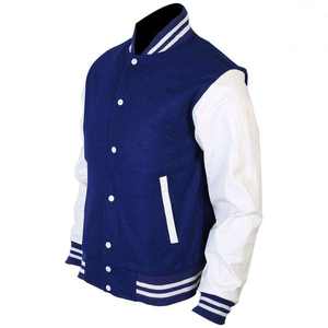 Chaqueta Varsity Personalizada de Manga Larga, Color Sólido, para Invierno, Corte Regular, Unisex, con Logotipo Frontal, en Venta - Product Image 6