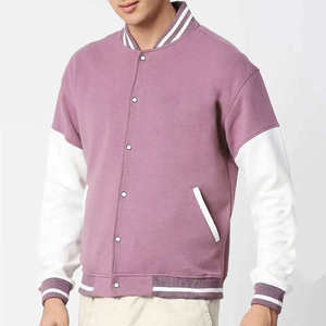 Customization Available for Men's Solid Casual Stand Hooded Lettermen College Baseball Varsity Jacket Premium Quality - Product Image 1