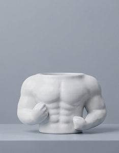 Jarrón Decorativo Moderno de Metal Blanco con Textura Fundida para Escritorio de Oficina o Biblioteca, Artículo Decorativo al por Mayor - Product Image 1