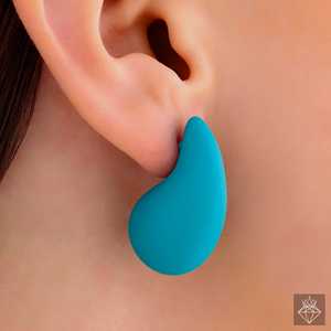 PRAO Acrylique Teal Vert Cajou Boucles D'oreilles Bijoux À La Mode pour Femmes - Product Image 5