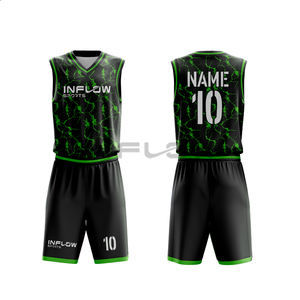 เสื้อบาสเก็ตบอลสั่งทำพิเศษ แห้งเร็ว ระบายอากาศได้ดี ไซส์ใหญ่ ขายส่ง พิมพ์ลายดิจิทัล ชุดยูนิฟอร์มส่วนตัว - Product Image 1