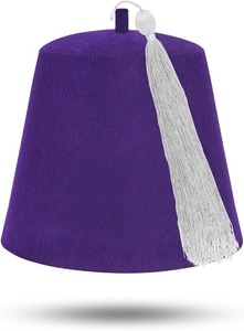 Chapeau Fez maçonnique uni - Laine noire avec diverses couleurs de pompons, type de tissu 100% laine, instructions d'entretien : Lavage à la main uniquement - Product Image 3