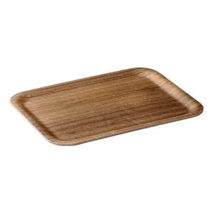 Plateau de service alimentaire en bois de forme rectangulaire de style américain avec poignées, plateau de service alimentaire multifonctionnel pour la cuisine - Product Image 2